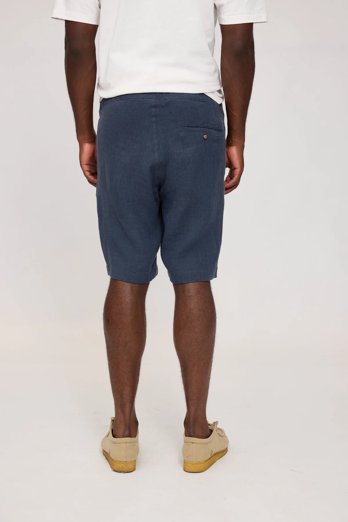 Mazine // Regular Linen Shorts - Ink blue