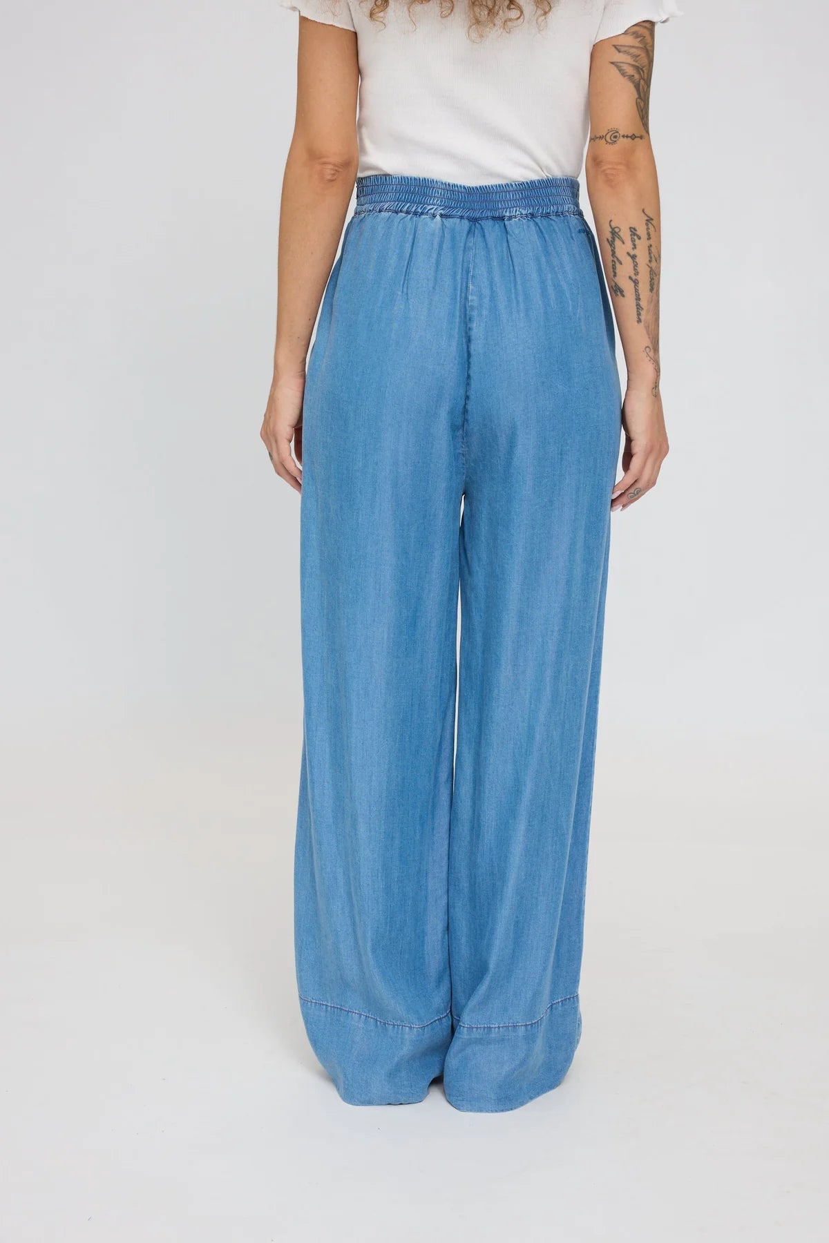 Mazine // Wide Leg Denim Pants - Dark blue wash