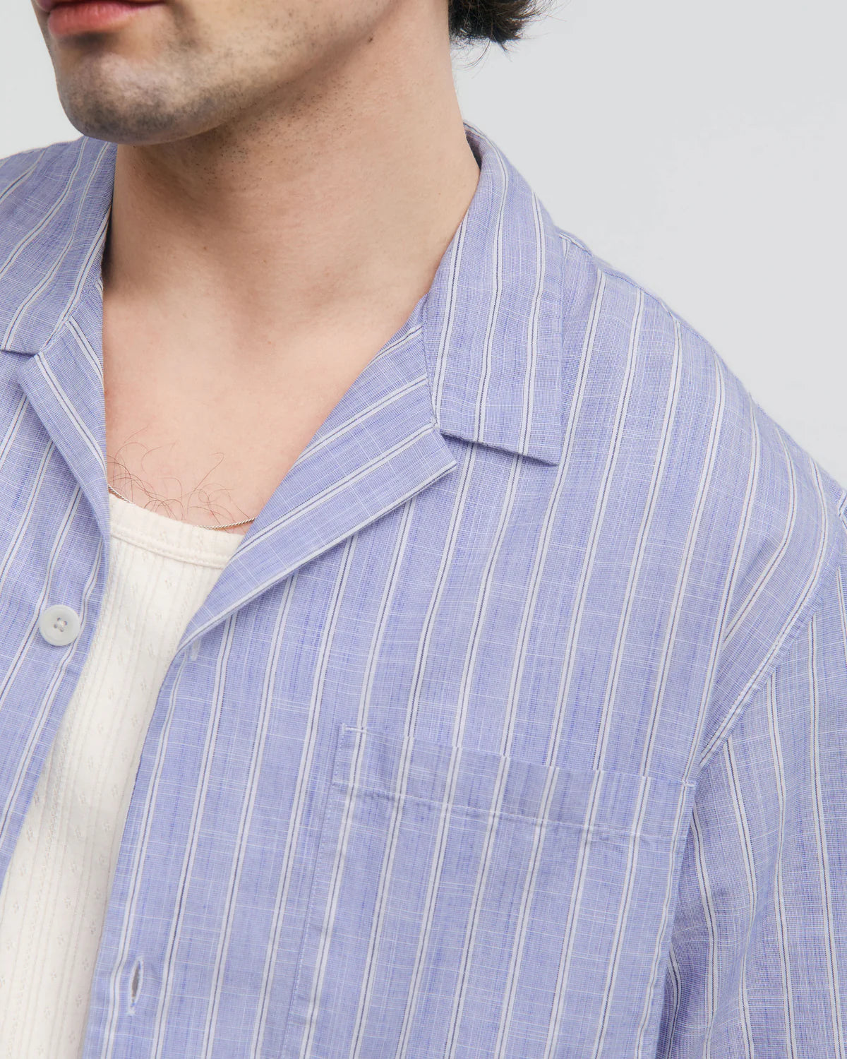 Rotholz // Bowling Shirt - Blue Stripe