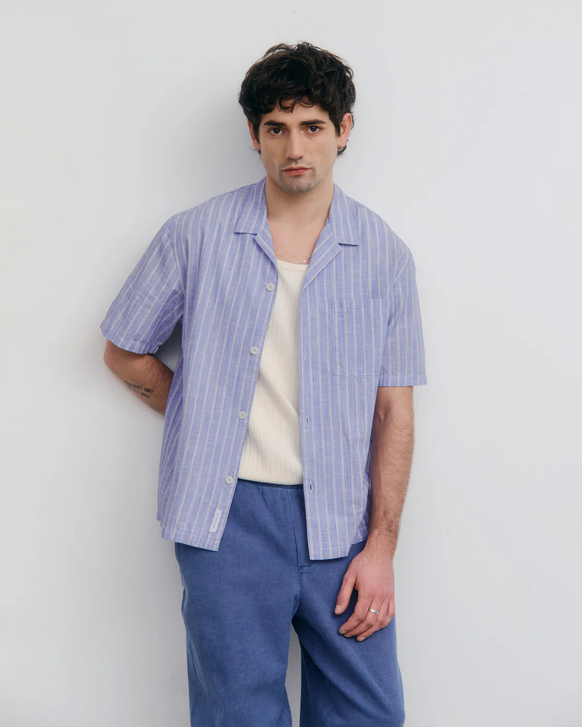 Rotholz // Bowling Shirt - Blue Stripe