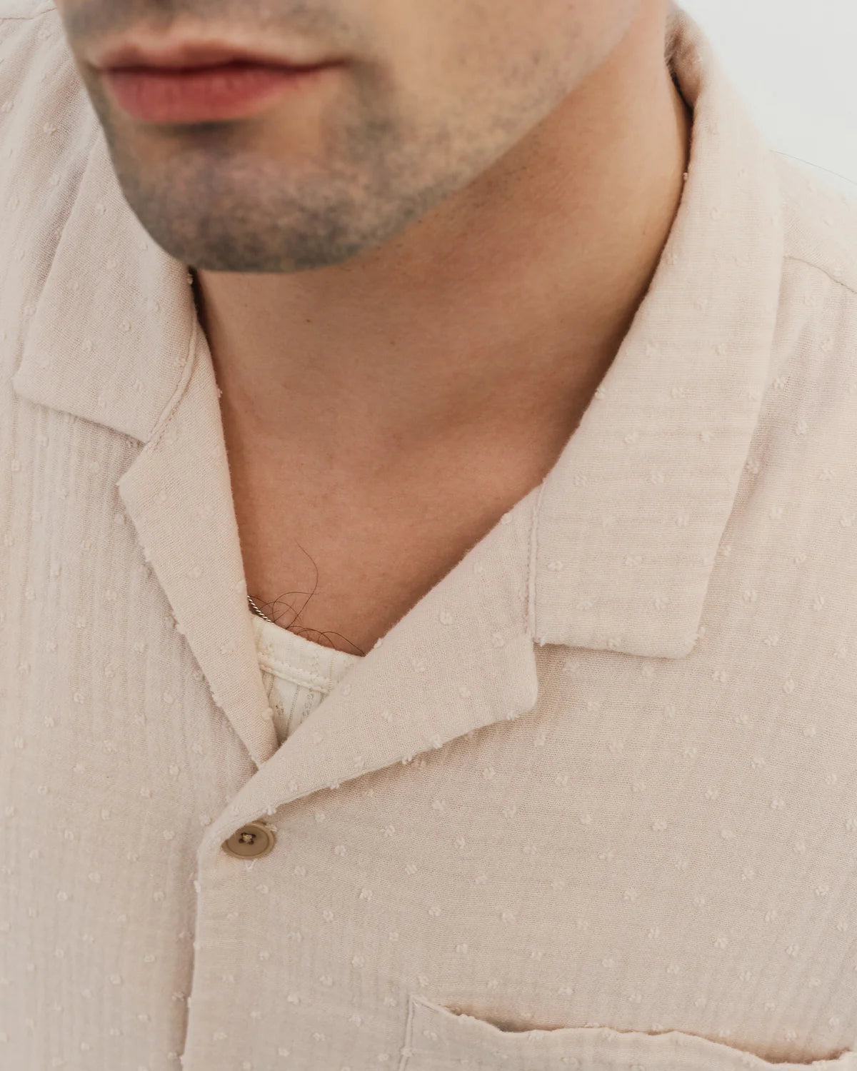 Rotholz // Bowling Shirt - Pale Grey