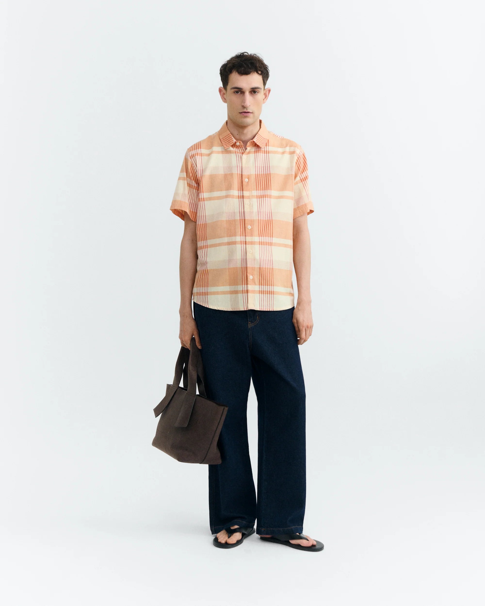 Thinking MU // Plaid Shirt Tom - Orange