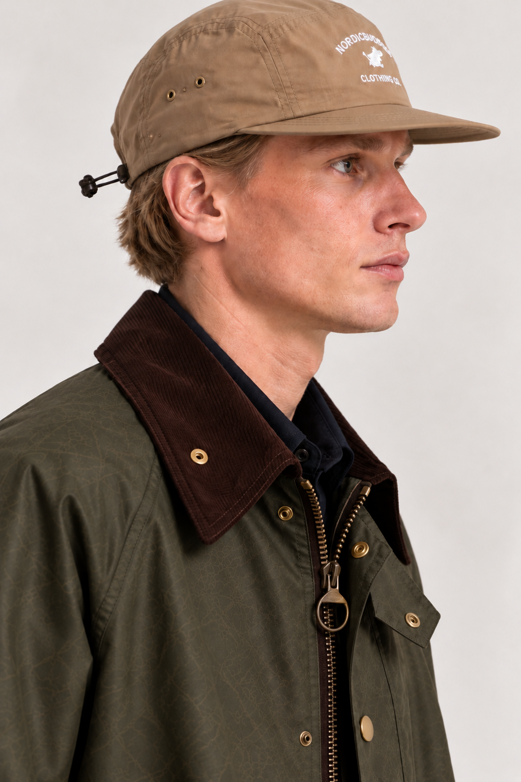 Beier & Vig unisex wax jacket // Oldbury Long Wax Olive