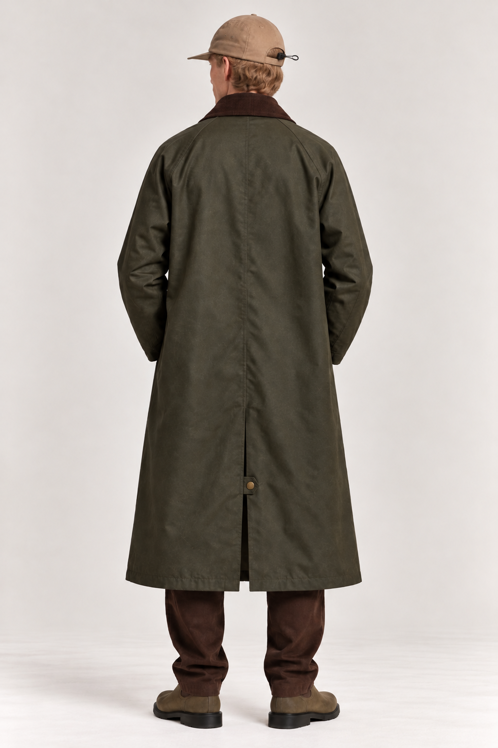 Beier & Vig unisex wax jacket // Oldbury Long Wax Olive