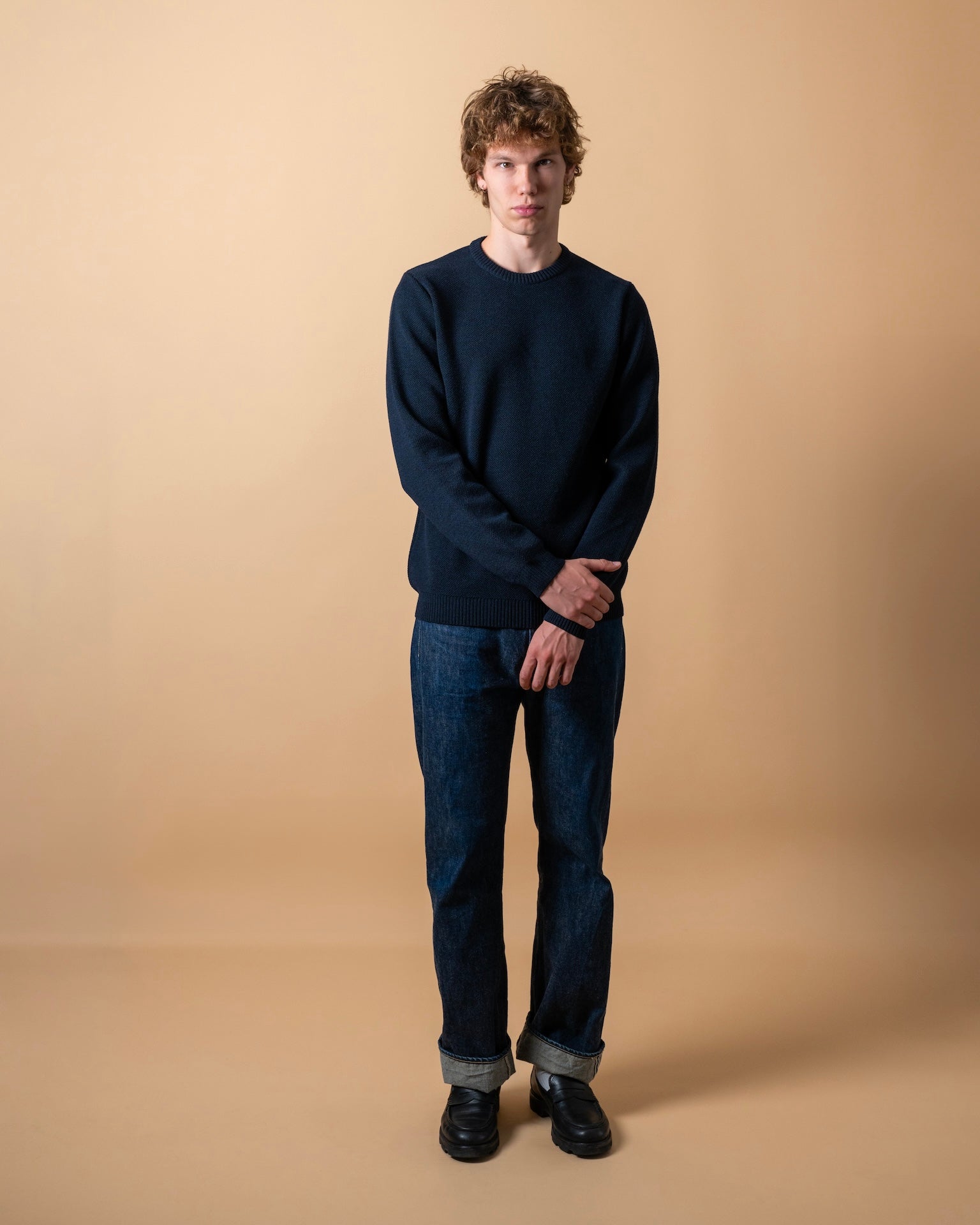 Nitto Knitwear // Pull Youri col rond - Marine Navy