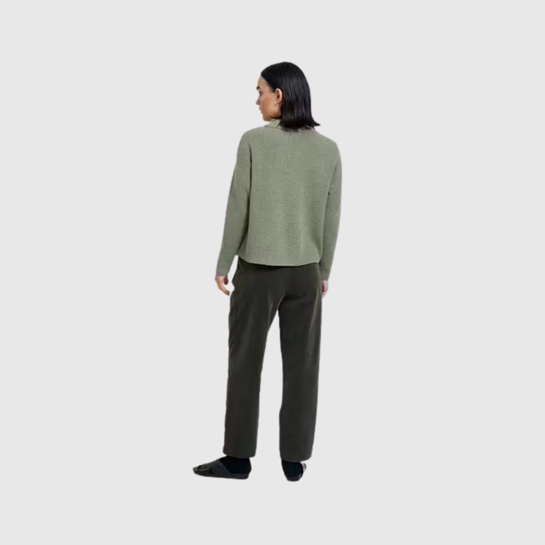 Maska // Helga lambswool pocket sweater - Laurel green