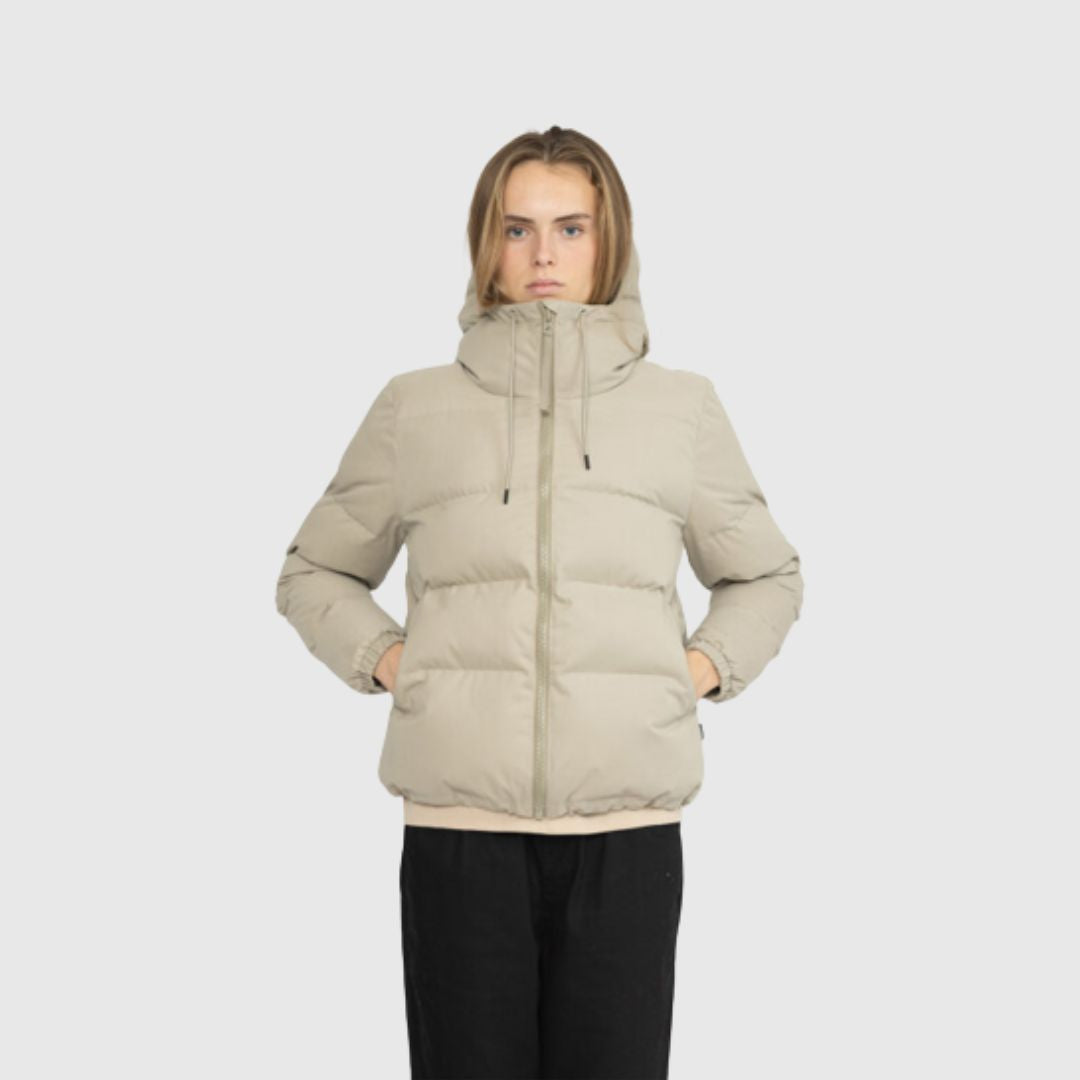 Selfhood // Hooded Puffer Jacket - Light Grey