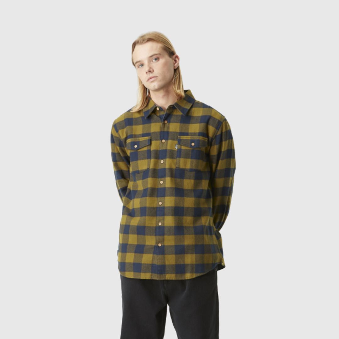 Picture // Hillsboro Shirt - Dark Blue / Army Green