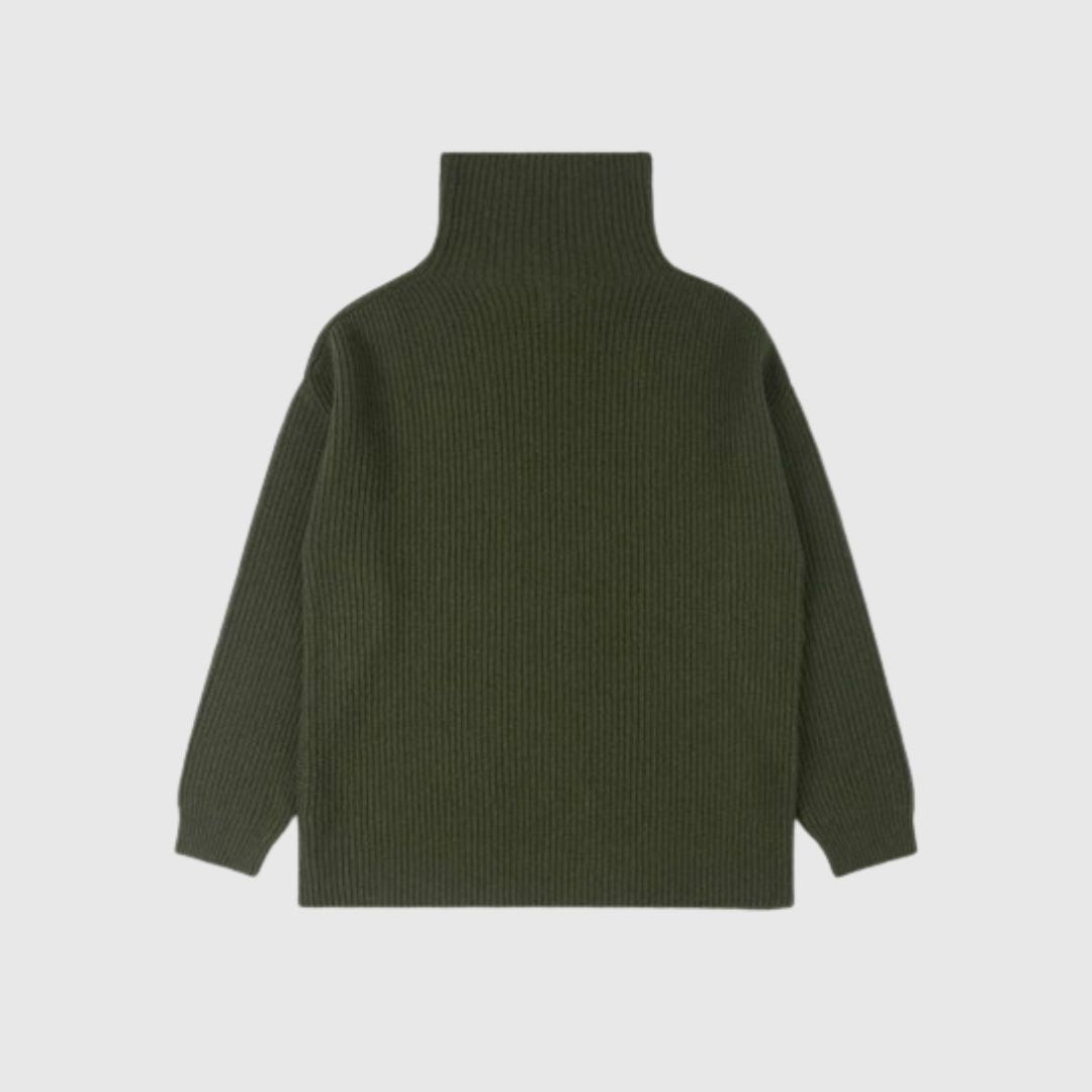 Matona // High Neck Sweater - Loden Green