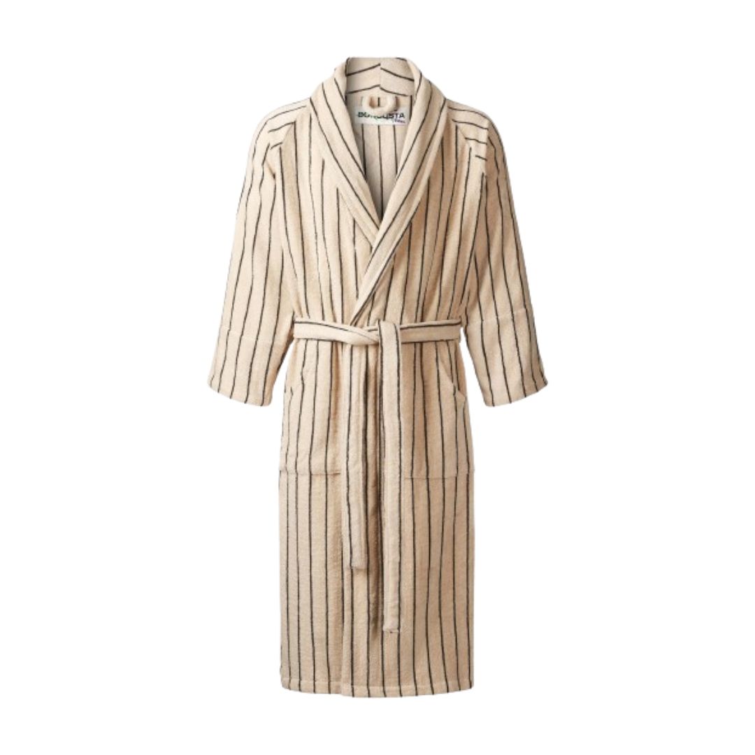 Bongusta // Naram Bathrobe - Cream & Ink