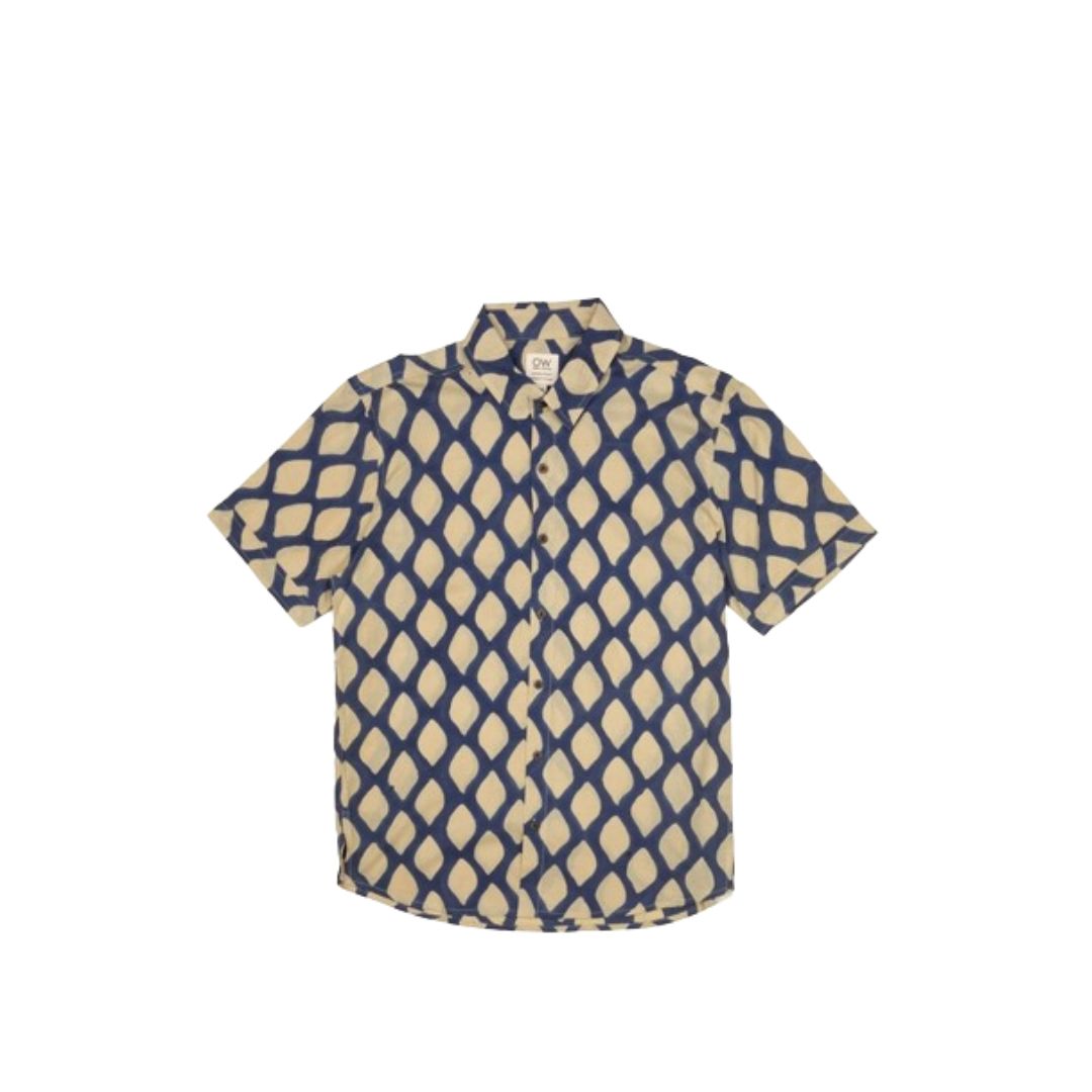 Otherwise // Perez Hand-Printed Shirt - Blue