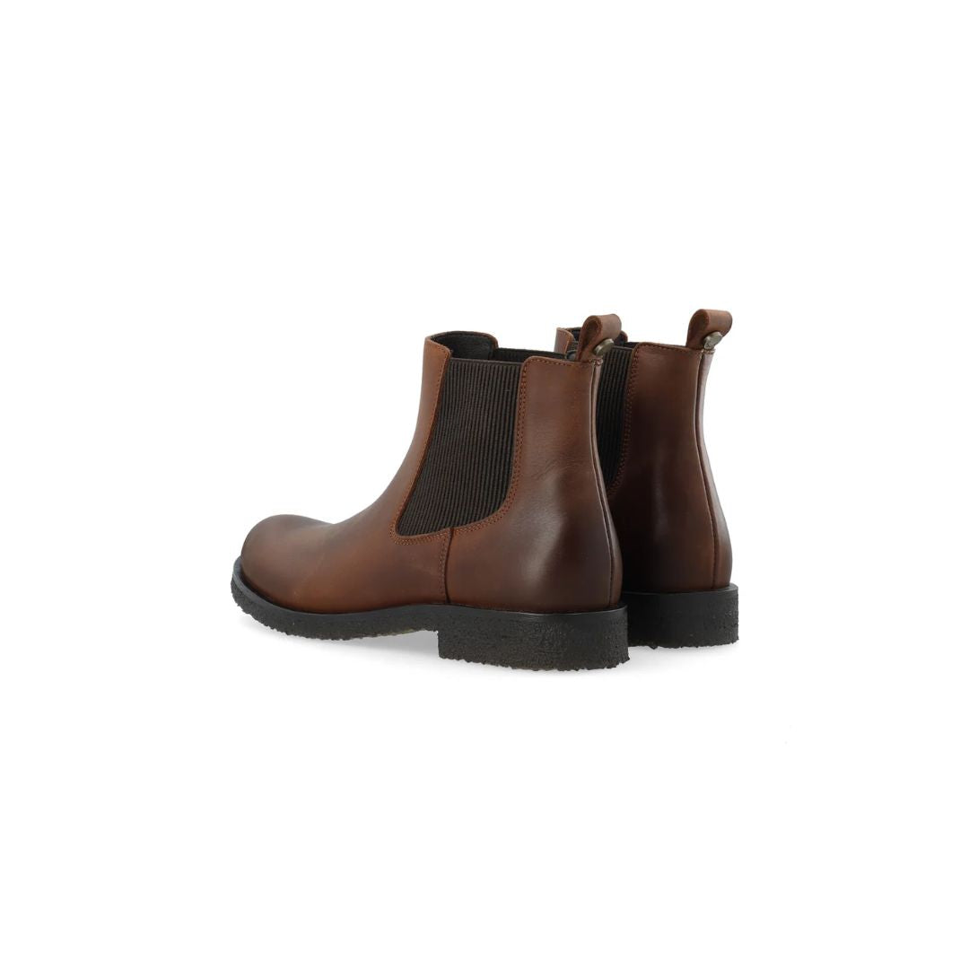 Cashott // CASFREJA Chelsea Boot Pull Up Leather - Brown