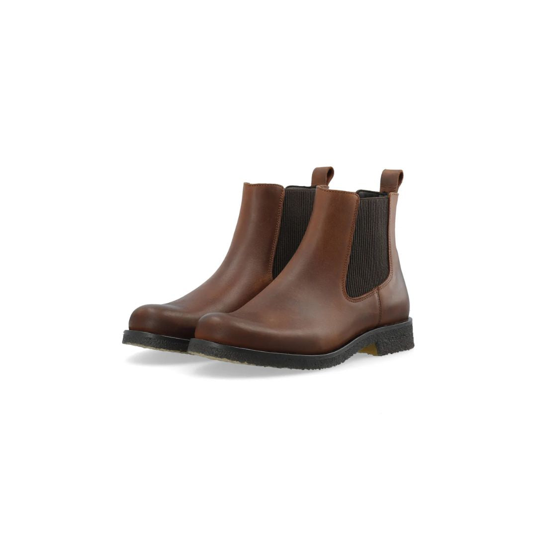 Cashott // CASFREJA Chelsea Boot Pull Up Leather - Brown