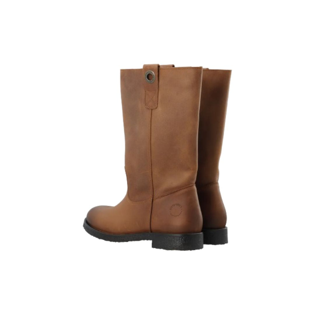 Cashott / CASFREJA Pull On Boot Warm Lining Pull Up Leather - Cognac