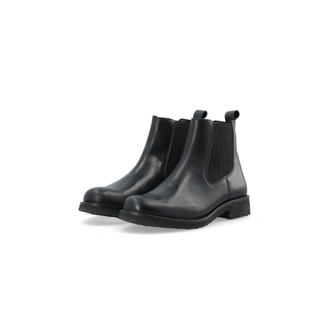 Cashott // CASFREJA Chelsea Boot Pull Up Leather - Black