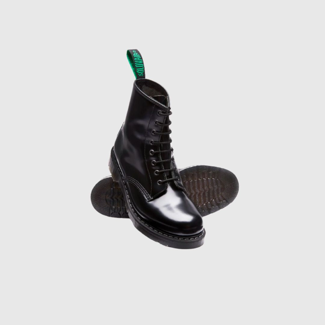 Solovair // S8-551-BK-G - Unisex -Black HI-Shine