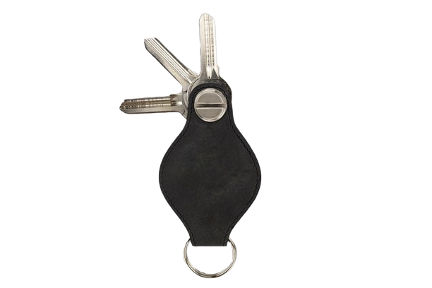 Garzini // Lusso AirTag Key Holder - Brushed Black