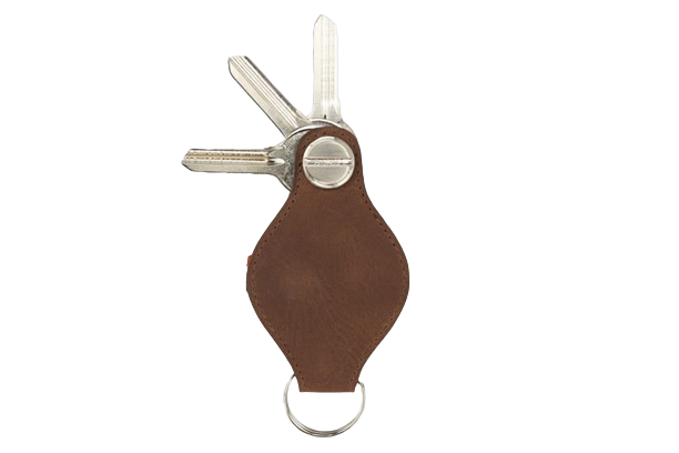 Garzini // Lusso AirTag Key Holder - Brushed Brown