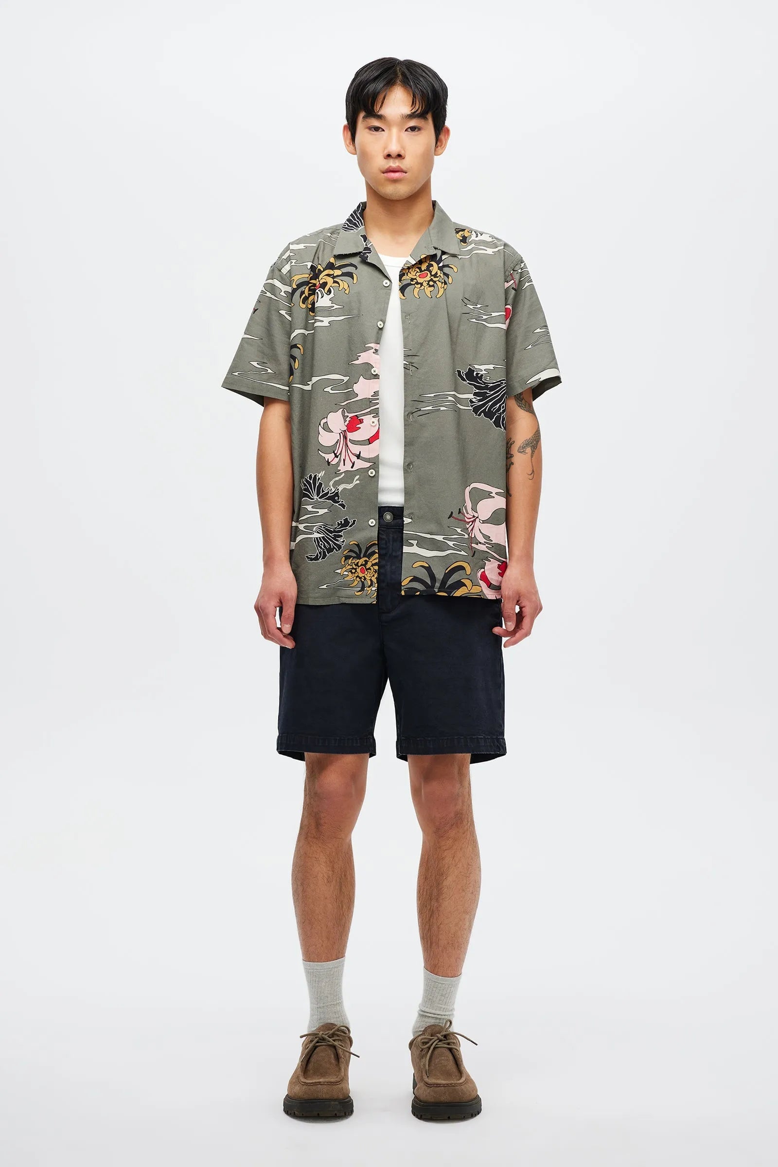 Neuw // Sativa Print SS Shirt - Military