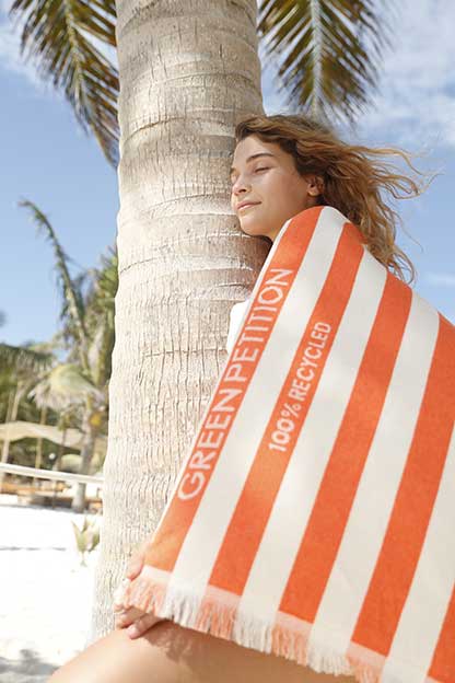 Green Petition // Delmor Lime Beach Towel