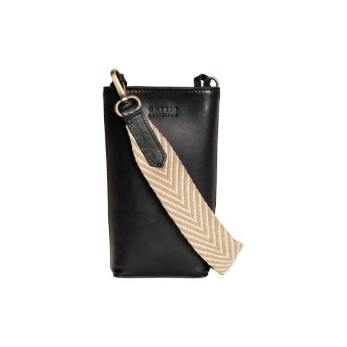 O My Bag // Charlie Phone Bag - Black Classic Leather