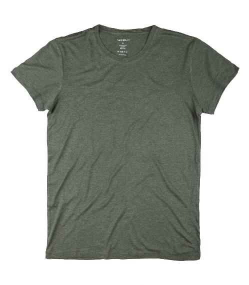 The Product // Men Bamboo T-shirt - Green Melange