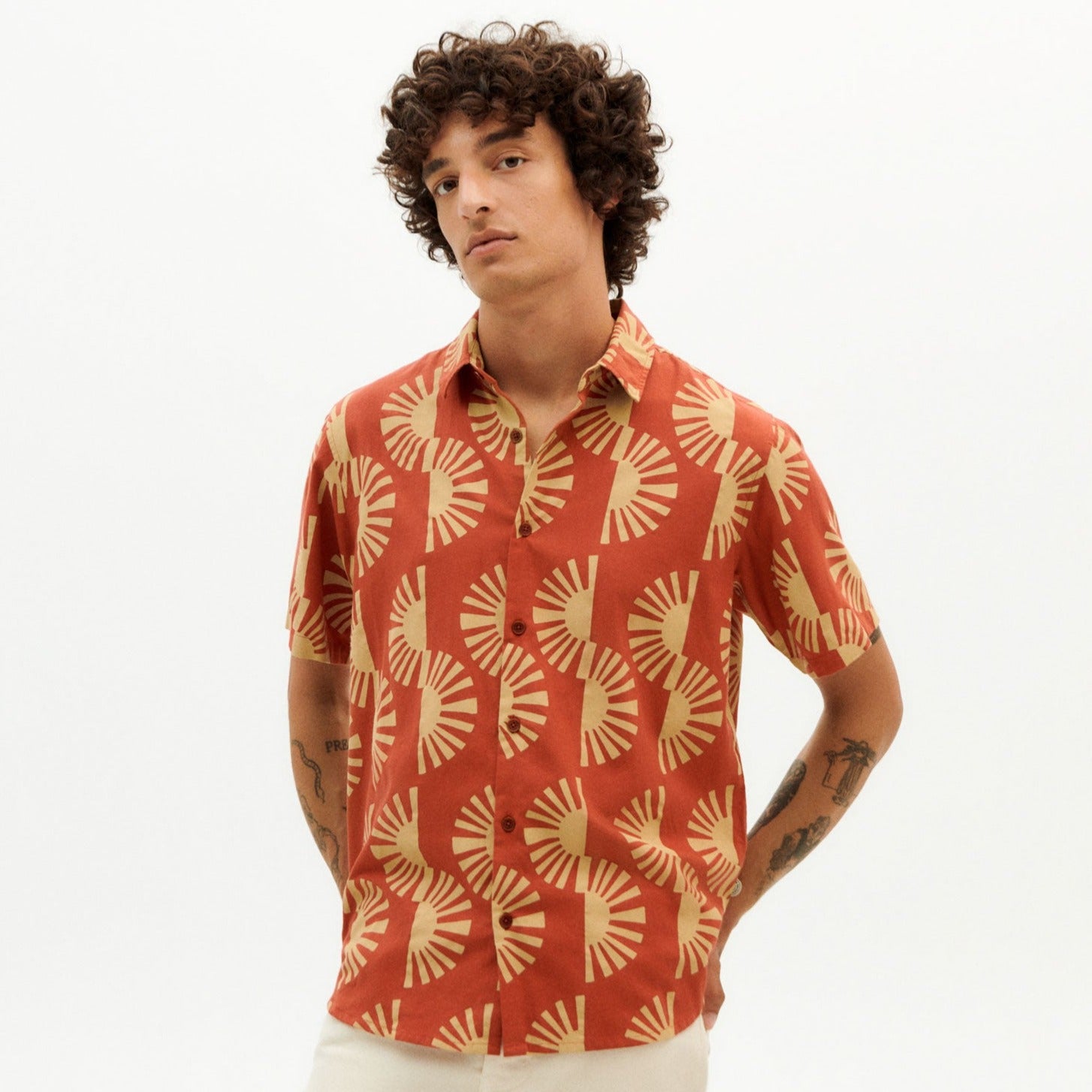 Thinking Mu // Big Migdia Tom Shirt - Clay Red
