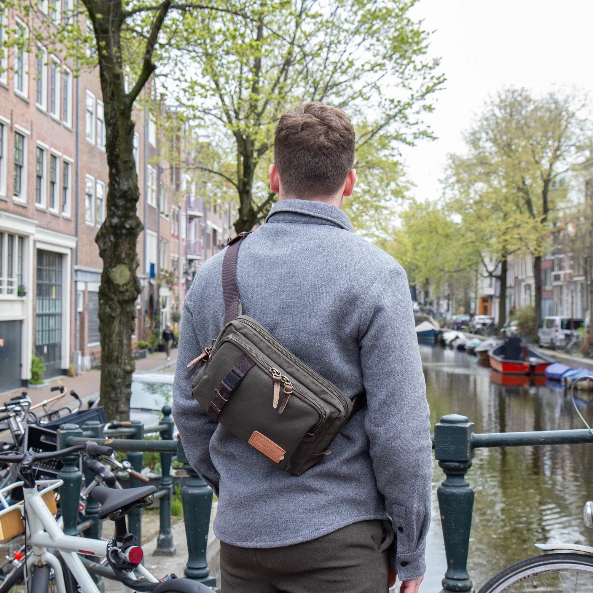 Property Of // Rem Cross-Body Bag - Dark Forest/Dark Brown