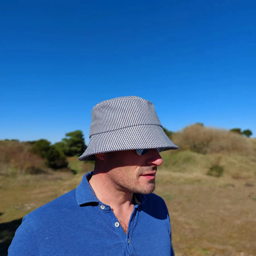 Le Chapoté // Bucket Hat - Blue Stripe