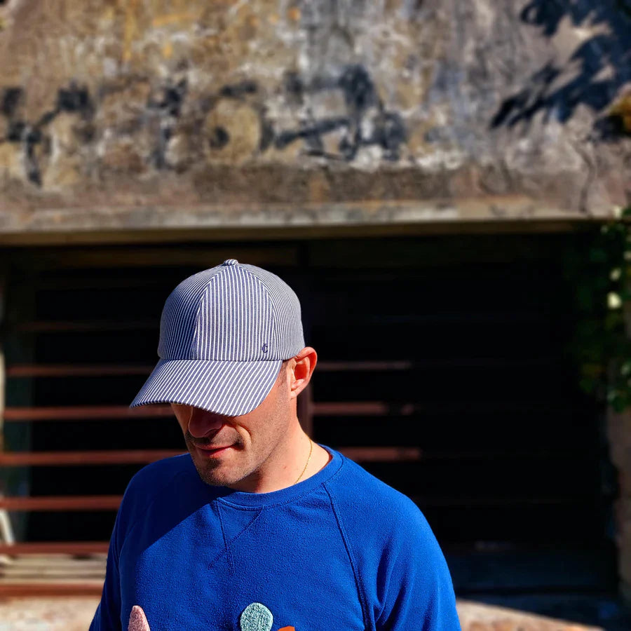 Le Chapoté // Unisex Casquette - Raye Bleu