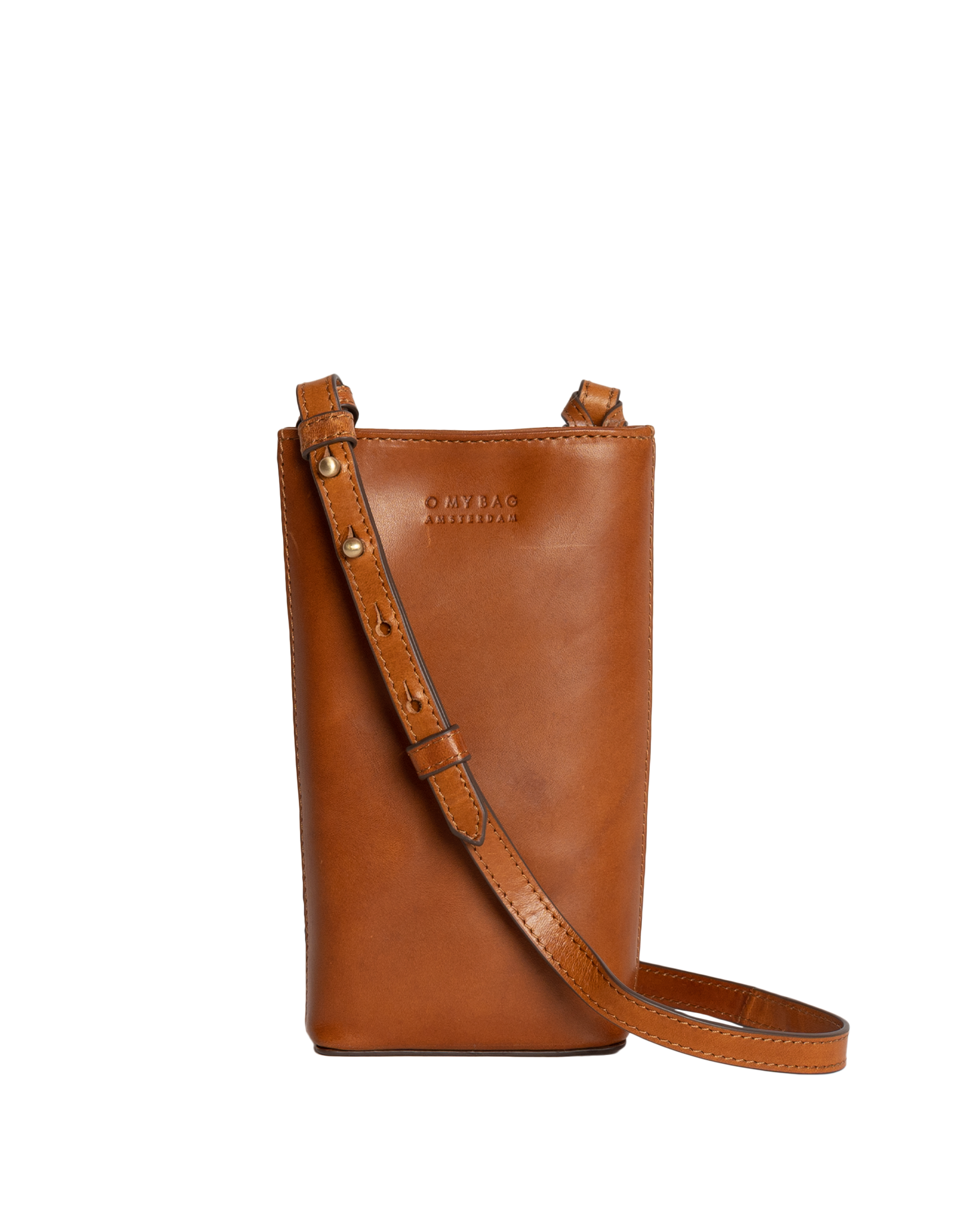 O My Bag // Charlie Phone Bag - Cognac Classic Leather