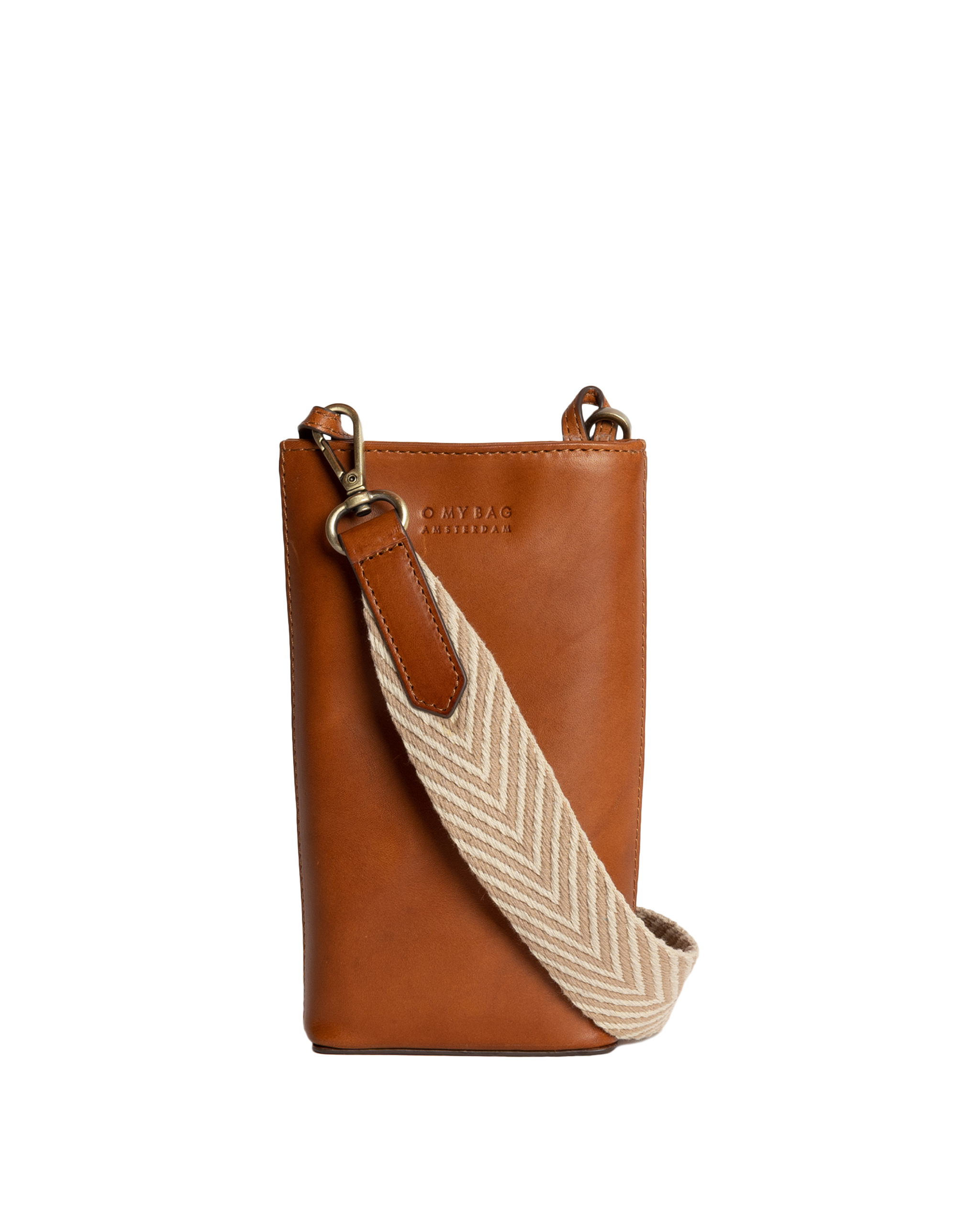 O My Bag // Charlie Phone Bag - Cognac Classic Leather