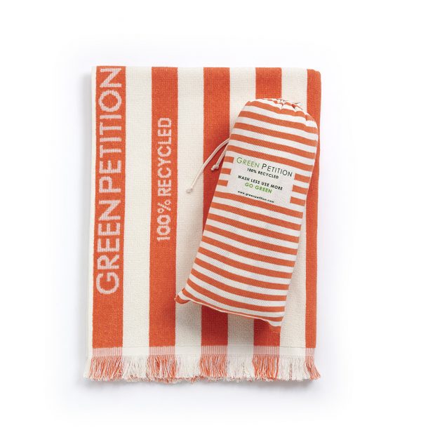 Green Petition // Delmor Tangerine Beach Towel