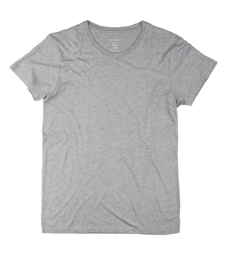 The Product // Men Bamboo T-shirt - Grey Melange