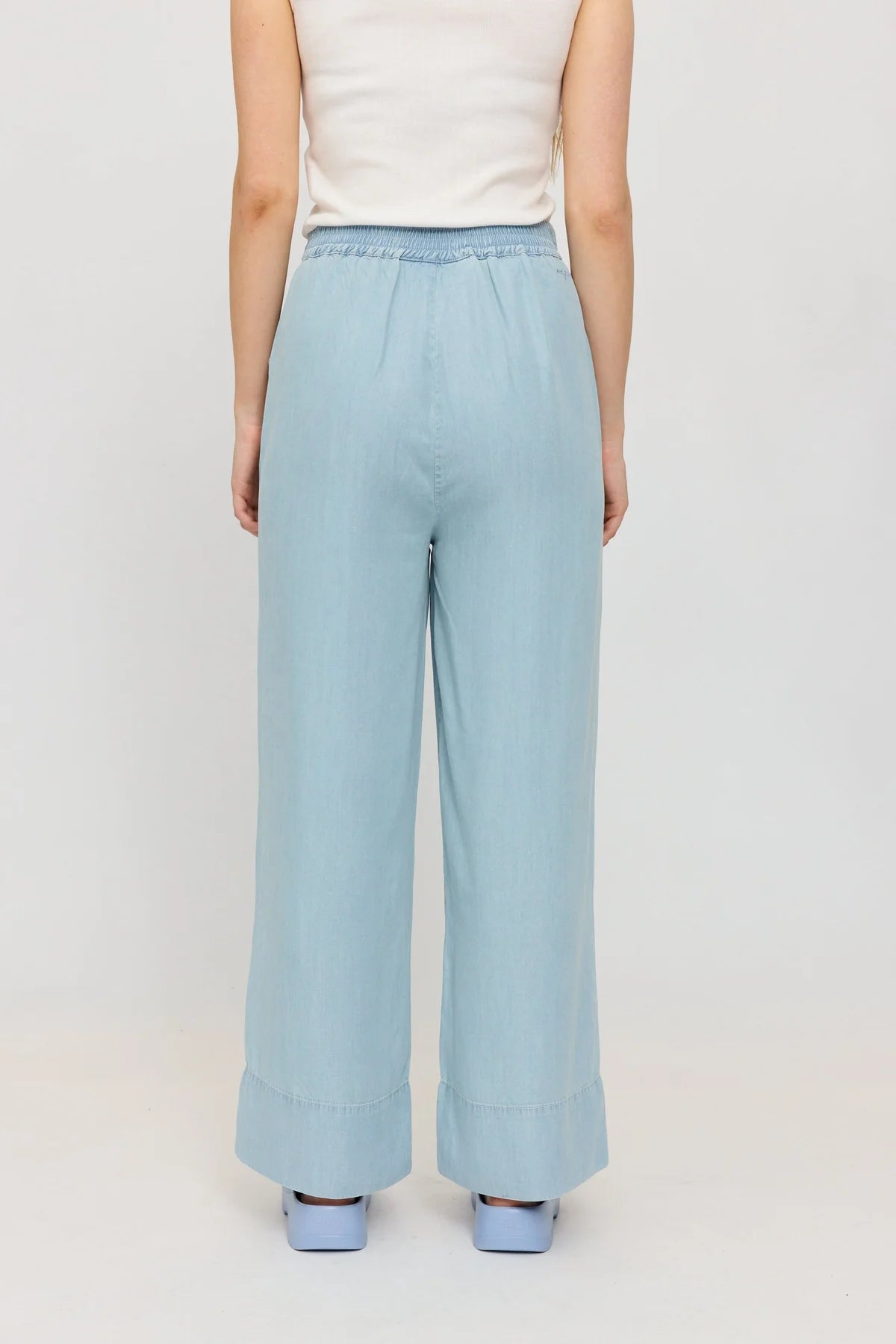 Mazine // Wide Leg Denim Pants - Light blue wash