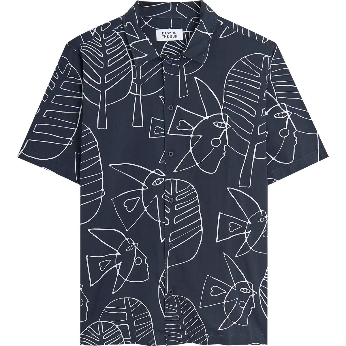 Bask in the sun // Moon Shirt - Navy