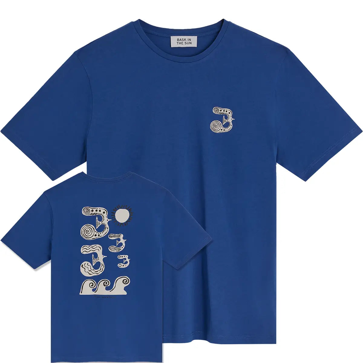 Bask in the sun // Birds Tee - Cobalt