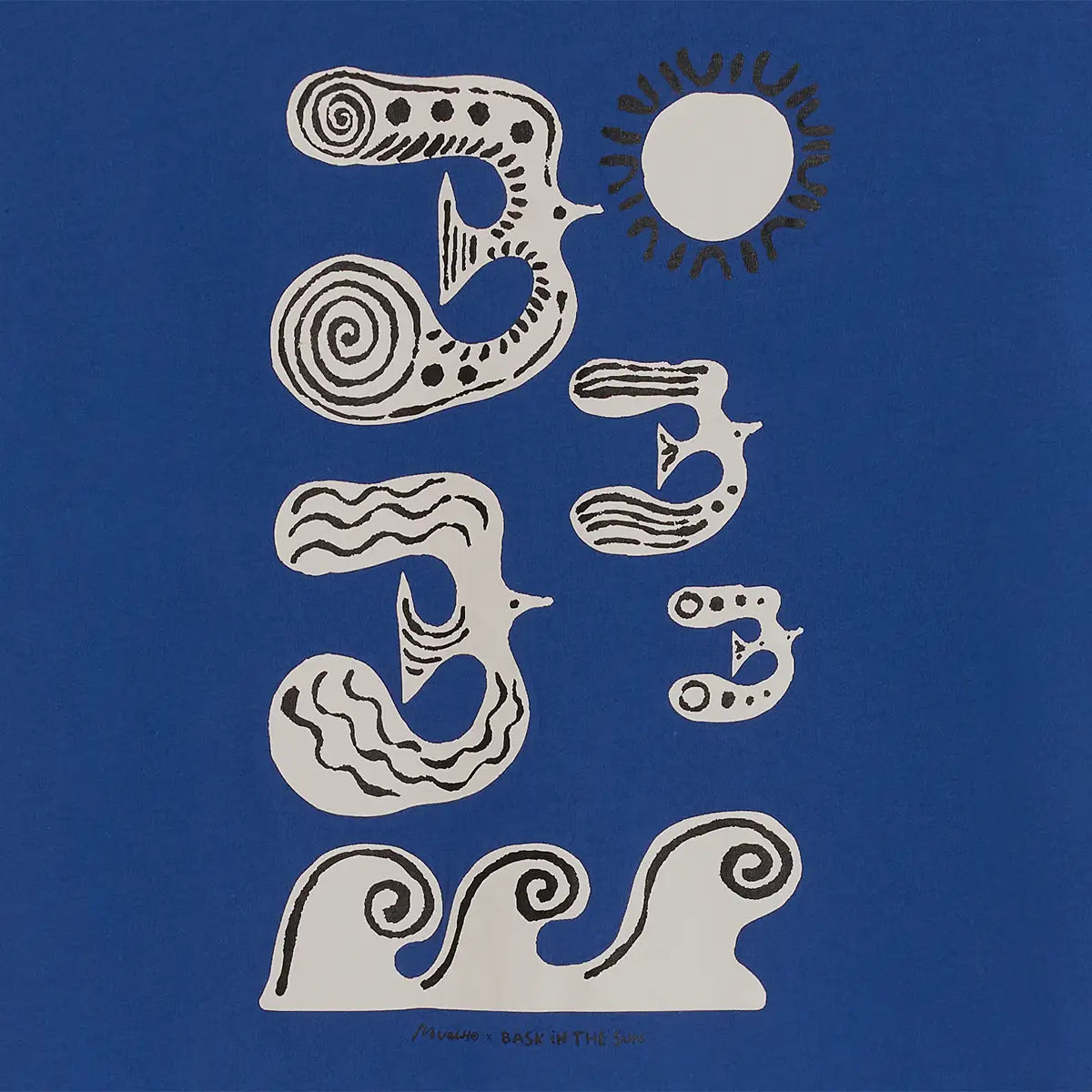 Bask in the sun // Birds Tee - Cobalt