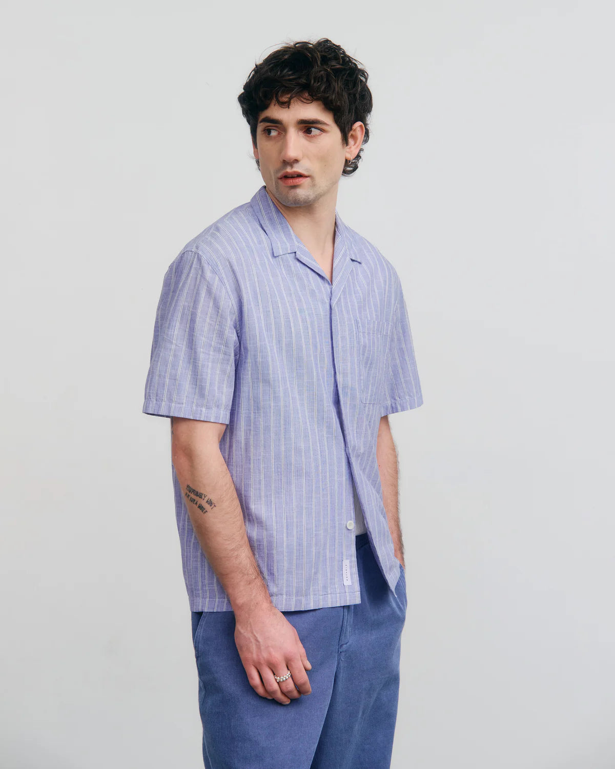 Rotholz // Bowling Shirt - Blue Stripe
