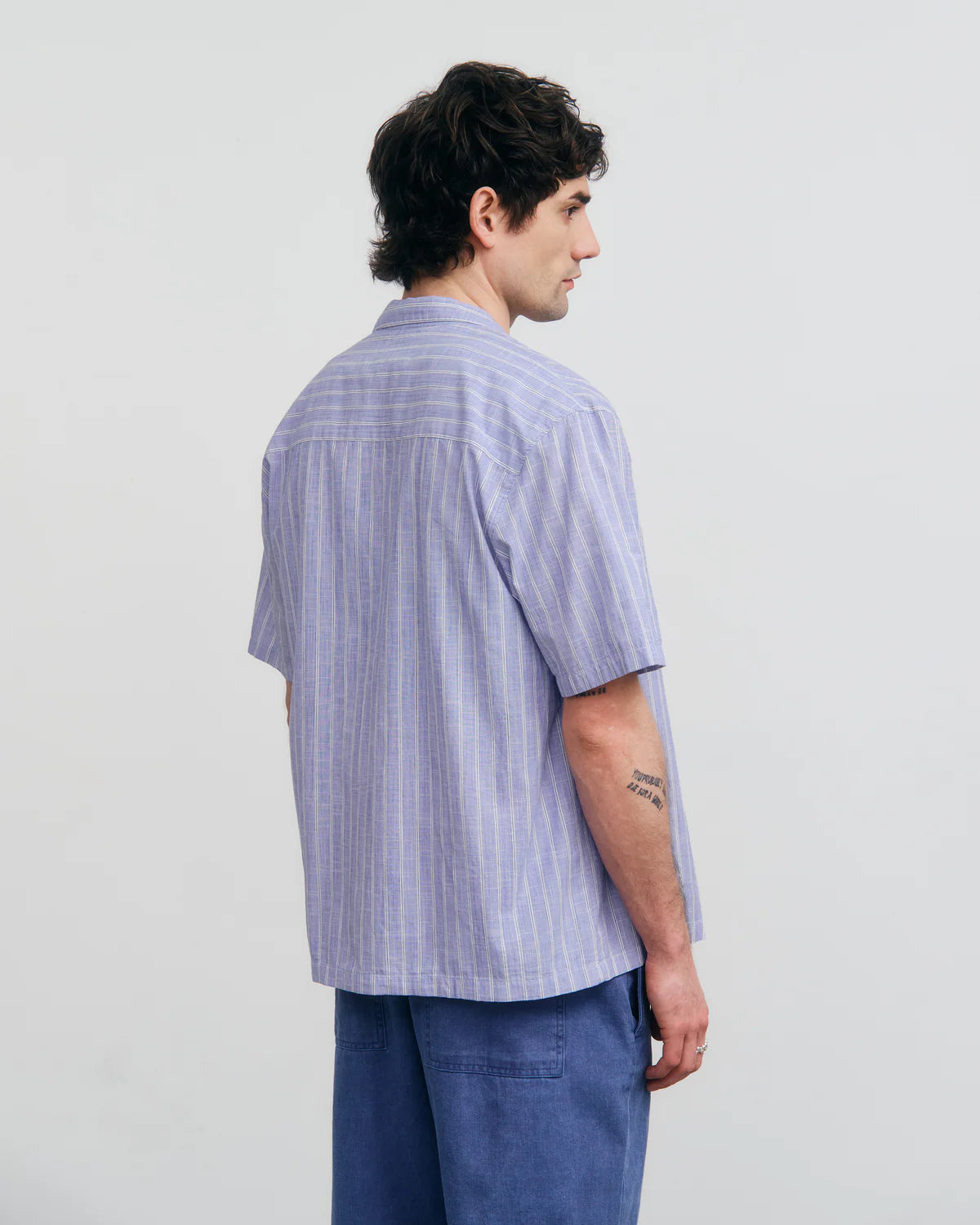 Rotholz // Bowling Shirt - Blue Stripe