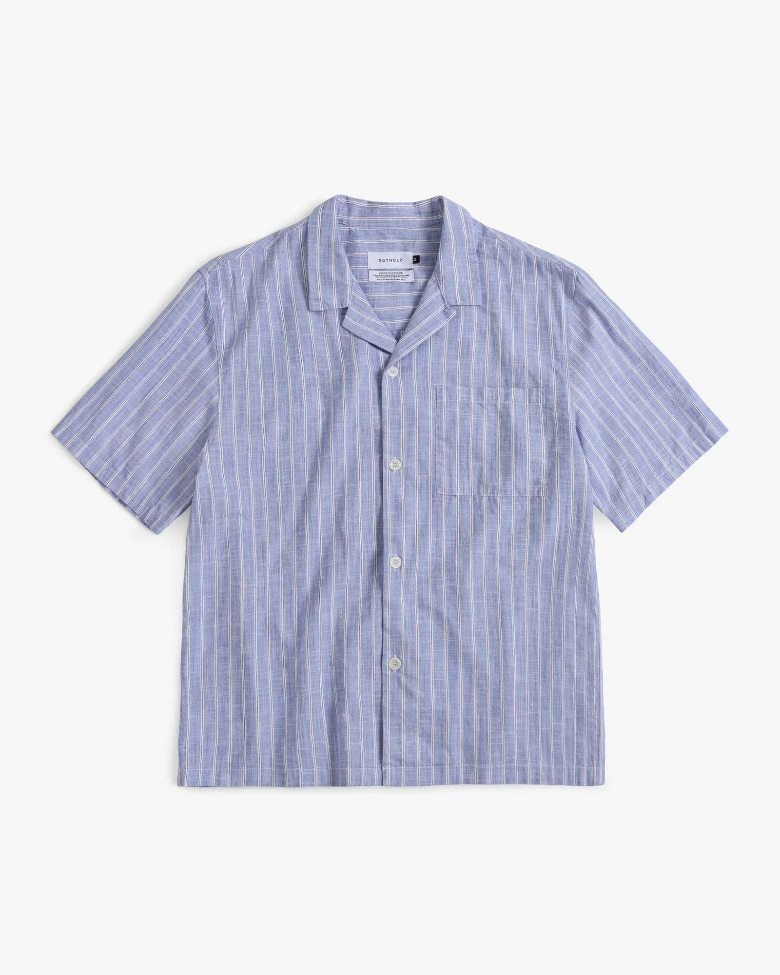 Rotholz // Bowling Shirt - Blue Stripe