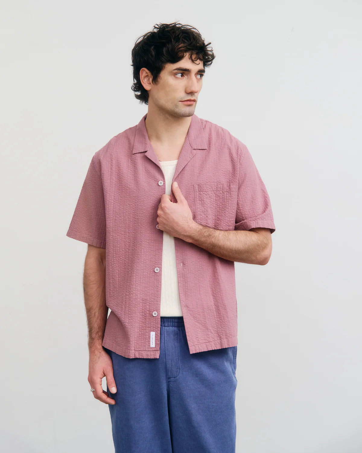 Rotholz // Bowling Shirt - Stone Pink
