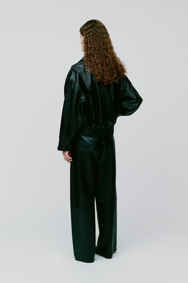 Ivy Oak // Laila leather Jacket -Black