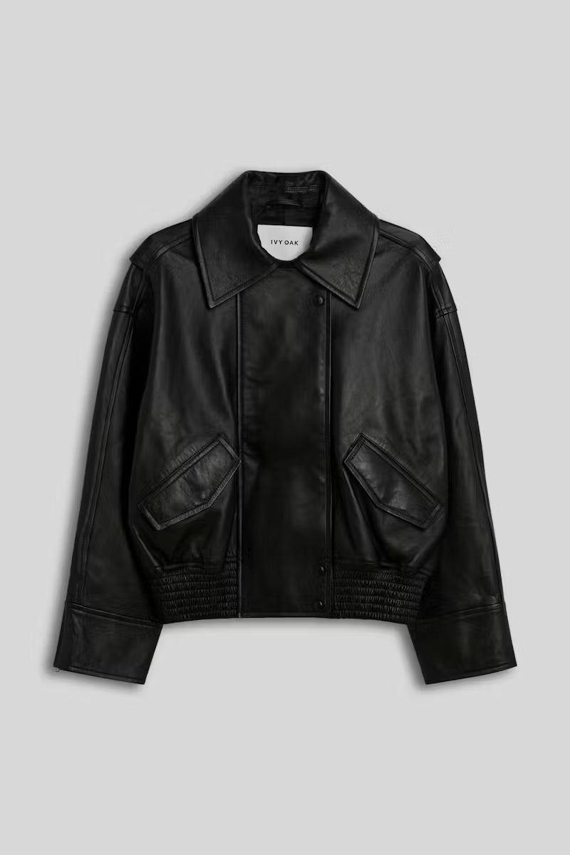 Ivy Oak // Laila leather Jacket -Black