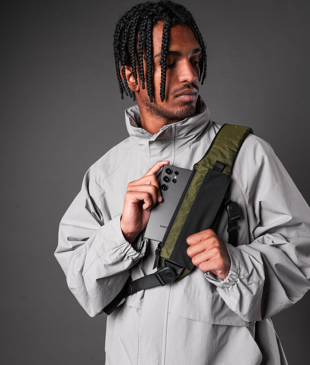 ALPAKA // Metro Crossbody - Left Shoulder - Olive Green X-Pac X42