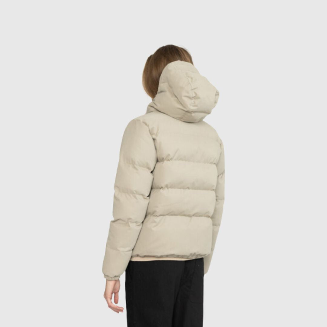 Selfhood // Hooded Puffer Jacket - Light Grey