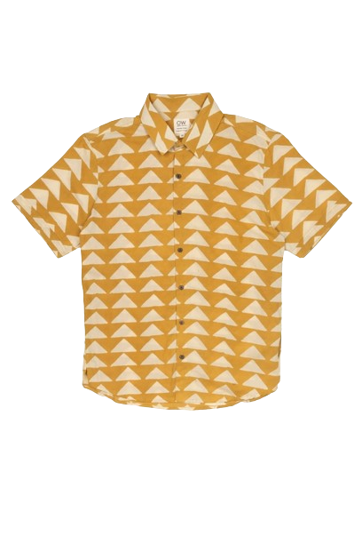Otherwise // Tristan Hand-Printed Shirt - Yellow