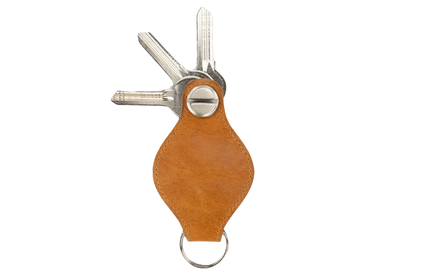 Garzini // Lusso AirTag Key Holder - Brushed Cognac