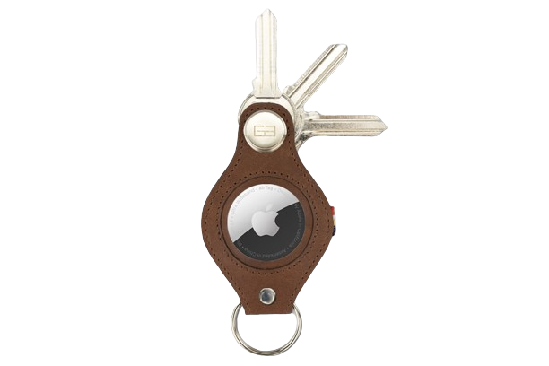 Garzini // Lusso AirTag Key Holder - Brushed Brown