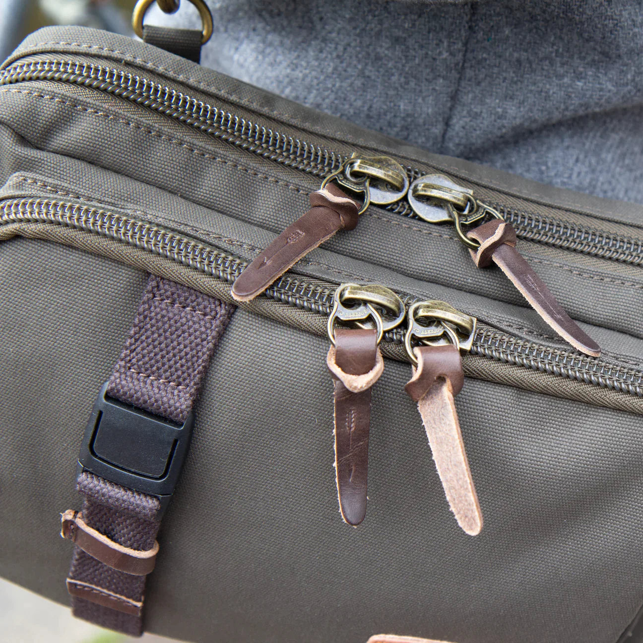 Property Of // Rem Cross-Body Bag - Dark Forest/Dark Brown